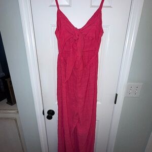 SHEIN Vibrant Pink Maxi Jumpsuit